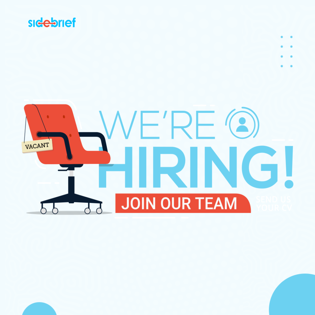 Sidebrief is hiring